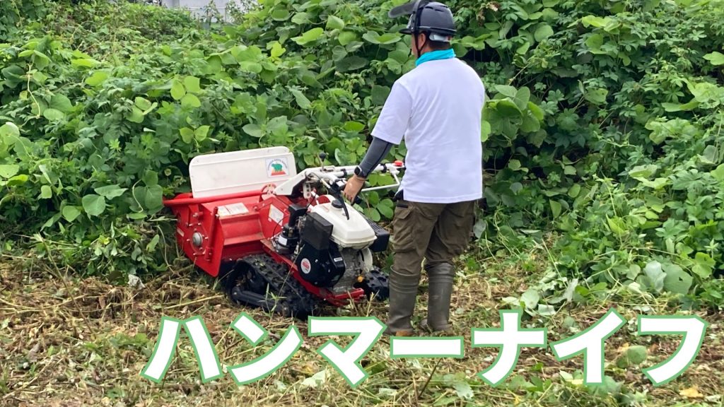 ハンマーナイフによる除草